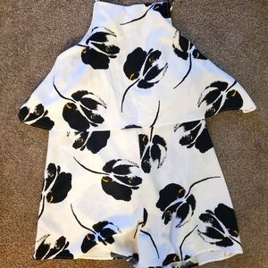 White and black romper